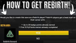 HOW TO GET REBIRTH RIGHT NOW IN CURRENT AND NEXT GEN NBA 2k22 Rebirth Quest [upl. by Namlak]