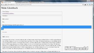 PHP Tutorial GÄSTEBUCH erstellen mit PHP Blätterfunktion  deutsch [upl. by Tatiania]