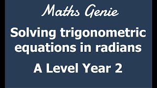 Solving trigonometric equations radians [upl. by Gottwald]