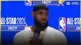 LeBron James Addresses His NBA Future  2024 NBA AllStar Weekend [upl. by Ruyam]