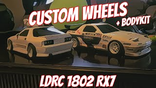 Turning the LDRC 1802 RX7 into a Pro Drift Car  EP05 Custom Wheels  Bodykit [upl. by Nonek44]