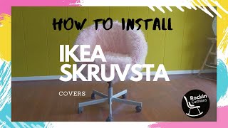 ✨ How to slipcover IKEA Skruvsta Gray Faux Fur [upl. by Atorod]