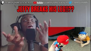 SML Movie Jeffy Breaks His Leg REACTION [upl. by Annaerda202]