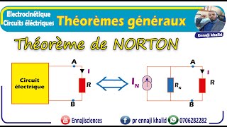 Théorèmes généraux Théorème de NORTON cours complet [upl. by Hesoj452]