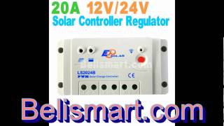 Belismartcom 20A LS2024B Solar LS2024B Charge Controller [upl. by Valdas]