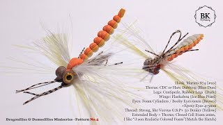 DragonfliesampDamselflies No4  Tying quotFoam Dragonfly Adultquot Dry Flies by BK [upl. by Mcmullan550]