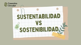 Sostenibilidad vs Sustentabilidad [upl. by Asinet]