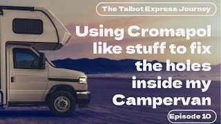 The Talbot Express Campervan  Painting to Seal the holes inside my Campervan [upl. by Rolyak390]