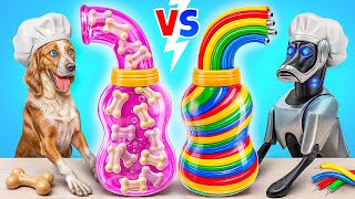 Me vs Grandma Cooking Challenge with Dog  Funny Kitchen War by Multi DO Smile [upl. by Sifan554]