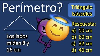 ¿sabes hallar el perímetro de este triángulo isósceles [upl. by Rodolphe614]