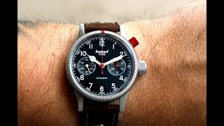 Hanhart Pioneer MK I  Monopusher Chronograph with modified 7753 [upl. by Sirkin408]