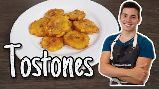 Como hacer Tostones de Plátano Verde Gio en la Cocina [upl. by Brigg]