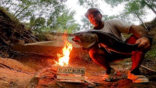 PESCA Y COCINA EN HERMOSO RÍO Uso CARNADA MÁGICA pesca urbana hoy [upl. by Eelatsyrc]