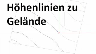 Digitales Geländemodell samt Planum aus Höhenlinien erstellen [upl. by Fevre]