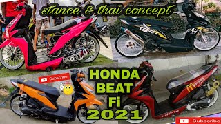 Honda beat fi 2021best stance amp thai concept 🇹🇭🇹🇭 [upl. by Ociral]