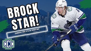 CANUCKS WIN 43 IN OT BROCK BOESER SCORES HAT TRICK [upl. by Eimirej]