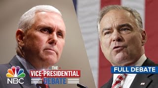 The VicePresidential Debate Tim Kaine And Mike Pence Full Debate  NBC News [upl. by Norek102]