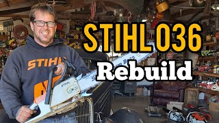 Stihl 036 Chainsaw Rebuild [upl. by Nyliak733]