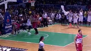 Japeth Aguilars over the back dunk with Junmar Fajardo [upl. by Ainat]