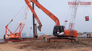 EXCAVATOR HITACHI ZAXIS 210LC SUPER LONG PARKING [upl. by Paresh]