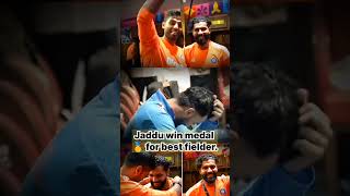 Ravindra Jadeja win medal 🥇 for best fielder INDvNZ semifinal [upl. by Ateuqal]