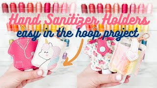 Faux Leather Hand Sanitizer Holders Easy Beginner In The Hoop Project with Babylock Alliance [upl. by Yarrum]