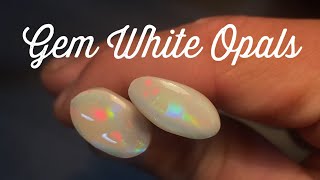 Cutting Coober Pedy Gem White Opal [upl. by Ylrehs746]