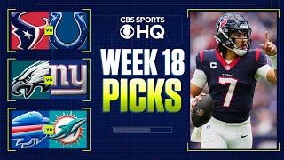 NFL Week 18 BETTING PREVIEW Expert Picks For EVERY GAME I CBS Sports [upl. by Ayokal]