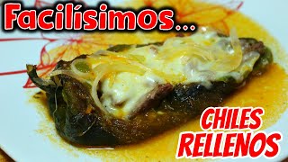 CHILES RELLENOS 😍 Queso y arrachera  Cocina 100 MEXICANA 🇲🇽 Receta FÁCIL 😎 Tip SECRETO PELAR [upl. by Eibba533]