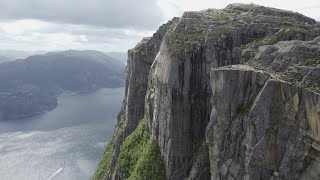 Pulpit Rock Preikestolen 🌎 Norway  4K Drone Video [upl. by Ilil]