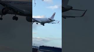 Tunis air A320 landing Heathrow airport [upl. by Ecikram588]