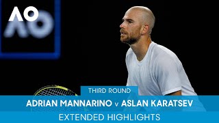 Adrian Mannarino v Aslan Karatsev Extended Highlights 3R  Australian Open 2022 [upl. by Laekcim565]