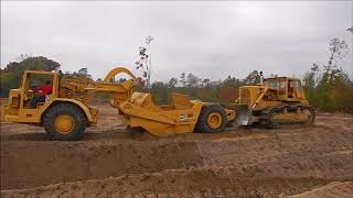 Cat D9G Dozer Pushing Pans [upl. by Vonny]