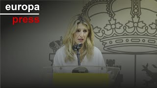 Díaz presenta un quotescudo laboralquot para quotsalvar todosquot los empleos ante la DANA [upl. by Ybloc]