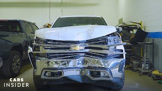 How Wrecked Cars Are Repaired  Cars Insider [upl. by Asssilem]