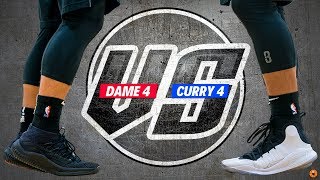 ADIDAS DAME 4 vs UNDER ARMOUR CURRY 4 [upl. by Tracey]