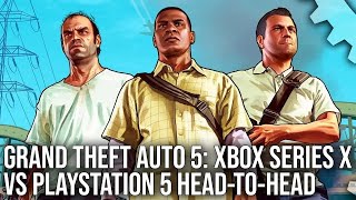 Grand Theft Auto 5  PlayStation 5 vs Xbox Series X  GraphicsPerformanceFeatures Tested [upl. by Eanehs]