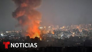 Las fuerzas israelíes golpean una vez más el sur de Beirut  Noticias Telemundo [upl. by Ysabel718]