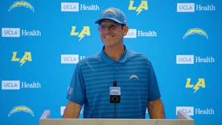 Jim Harbaugh On Ladd McConkey amp Win vs Saints  LA Chargers [upl. by Terrena898]