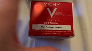 Vichy LiftActiv PeptideC AntiAging Face Cream Quick Review [upl. by Nylkoorb]