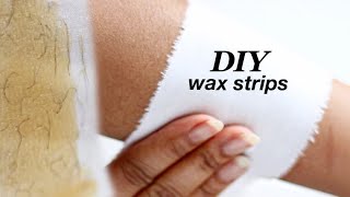 DIY WAX STRIPS  Zero Waste Reusable Wax Strips  Hair Removal Hack [upl. by Aruat746]