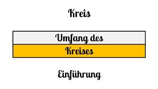 1 Kreis  Umfang  Einführung [upl. by Shay]