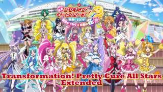 Transformation Pretty Cure All Stars  Precure All Stars DX3 Music Extended [upl. by Tamberg]