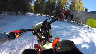 GoPro 2016 KTM 350 XCF Timbersled Snow Bike [upl. by Okier203]