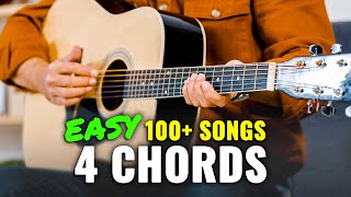 Easy Guitar Songs For Beginners Using 4 Chords [upl. by Ttennej854]