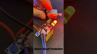 Short Circuit Protection using relay Green LED for normal red LED for fault reset with a button🚨 [upl. by Matthews]