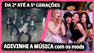 ADIVINHE A MÚSICA DE KPOP 86 músicas da 2ª até a 5ª gerações  REACT DO MORENO com os mods [upl. by Dnalon]