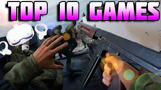 TOP 10 BEST VR GAMES 2023 Quest PSVR2 and PCVR [upl. by Cattier172]