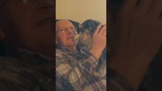 93yearold Grandpa smothered with 🐶 kisses puppy [upl. by Arlina]