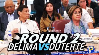 Delima vs Duterte ROUND TWO mainit na paghaharap ng dalawa sa hearing ng Quadcom [upl. by Nnel567]